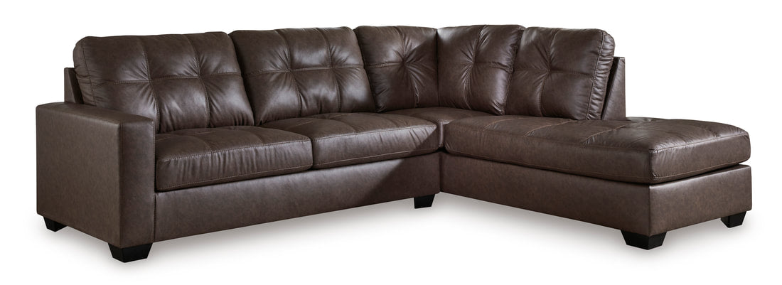 Traditional Leather Sectional