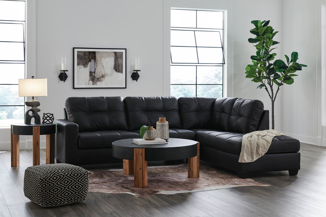 Traditional Leather Sectional