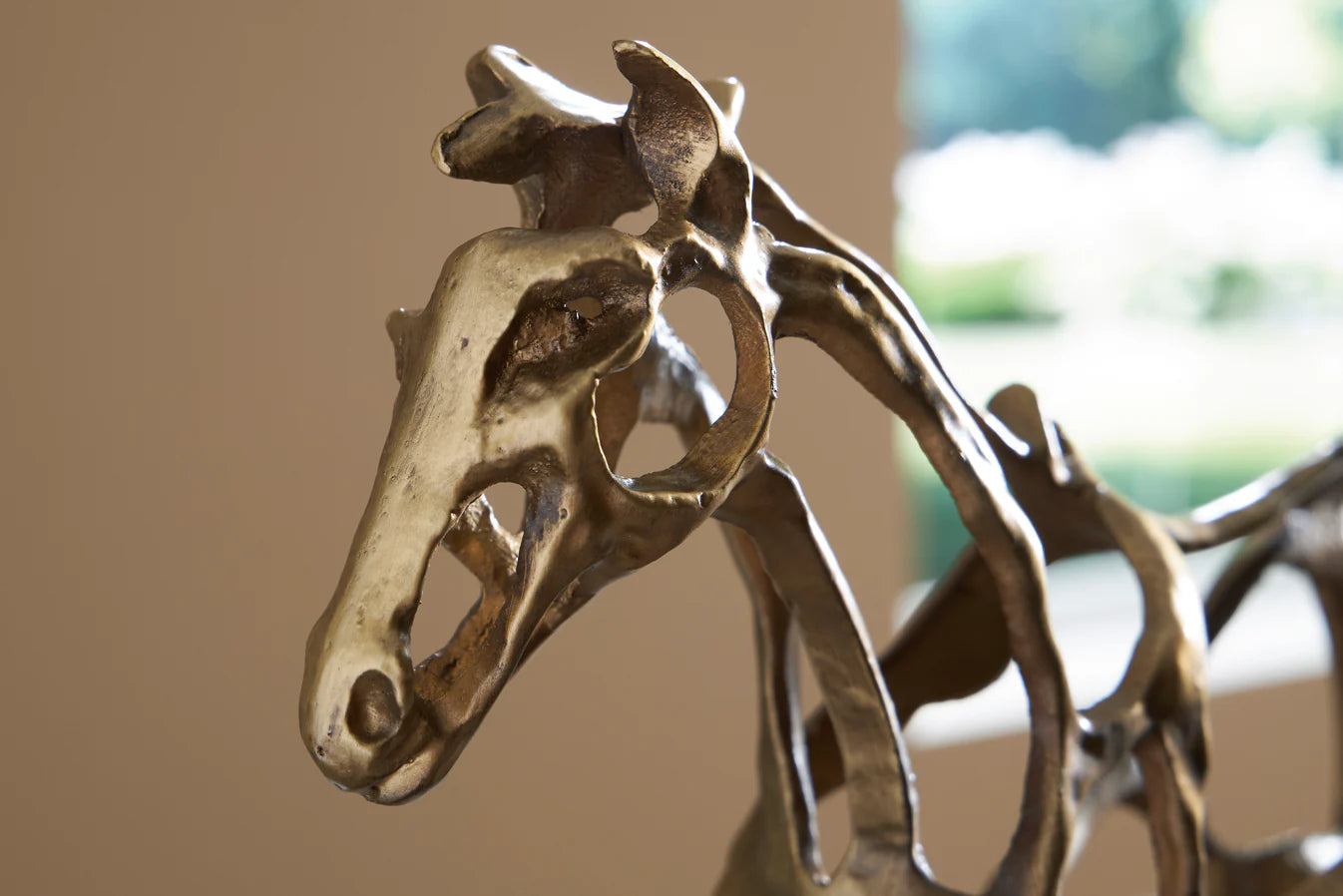 Gold Horse Sculpture