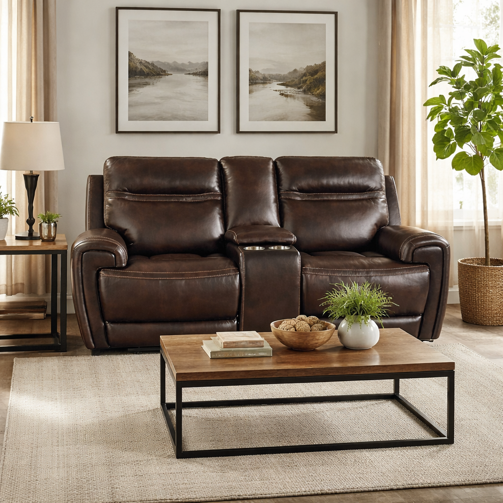 Admiral Leather Loveseat