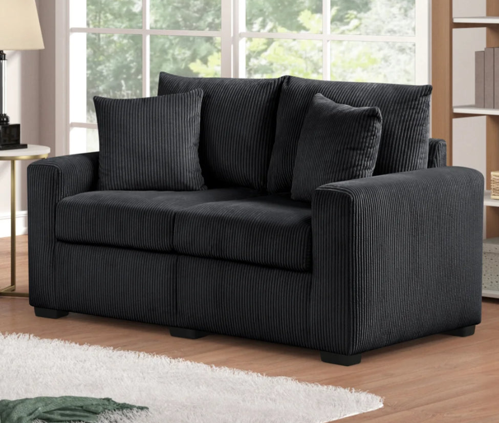 Cord Fabric Sofa & Loveseat