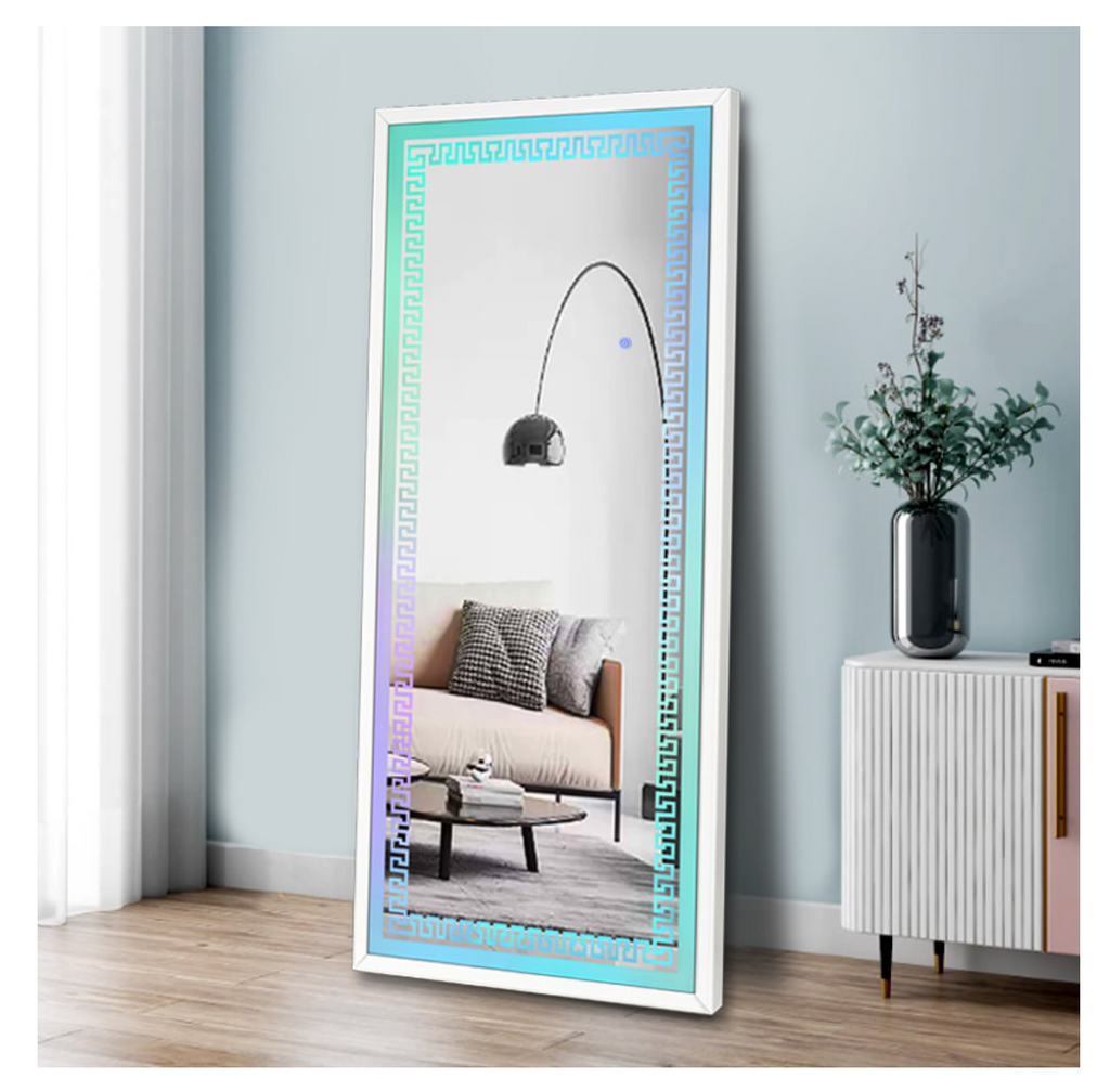 LED & Bluetooth Speaker Floor Mirror