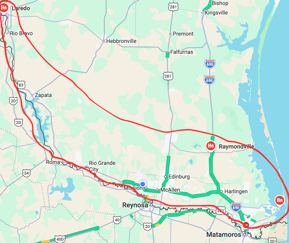 Map of Rio Grande Valley delivery area